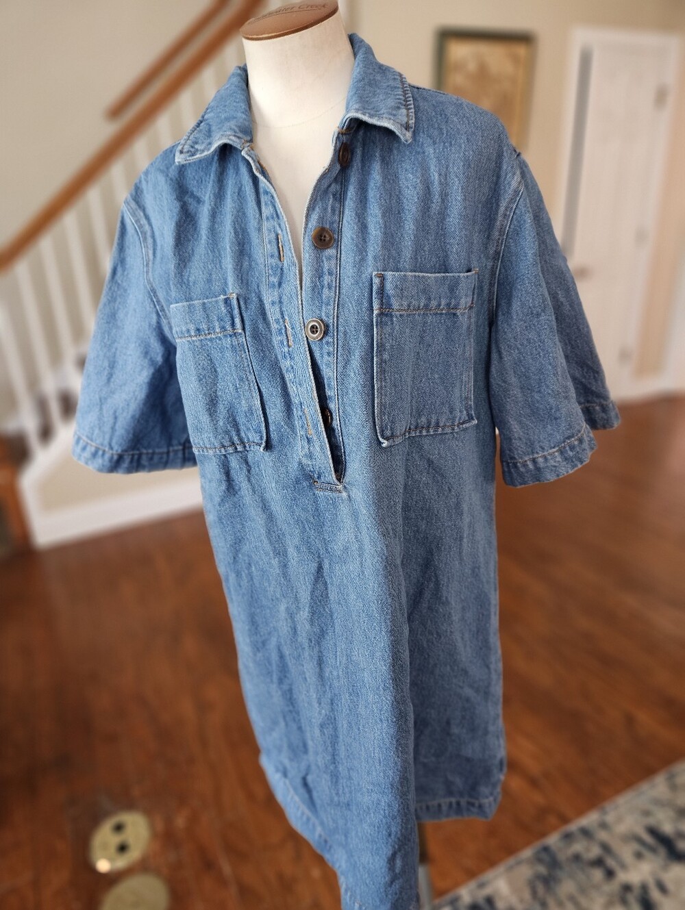 Future Collective Denim Dress Medium - Picture 2 of 4